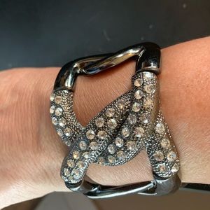 Pewter and Rhinestone BeBe bracelet
